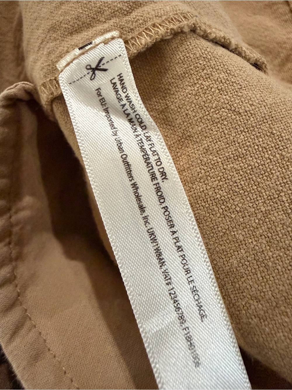 High-Waist Tie-Belt Women’s Shorts in Tan - Picture 9 of 10